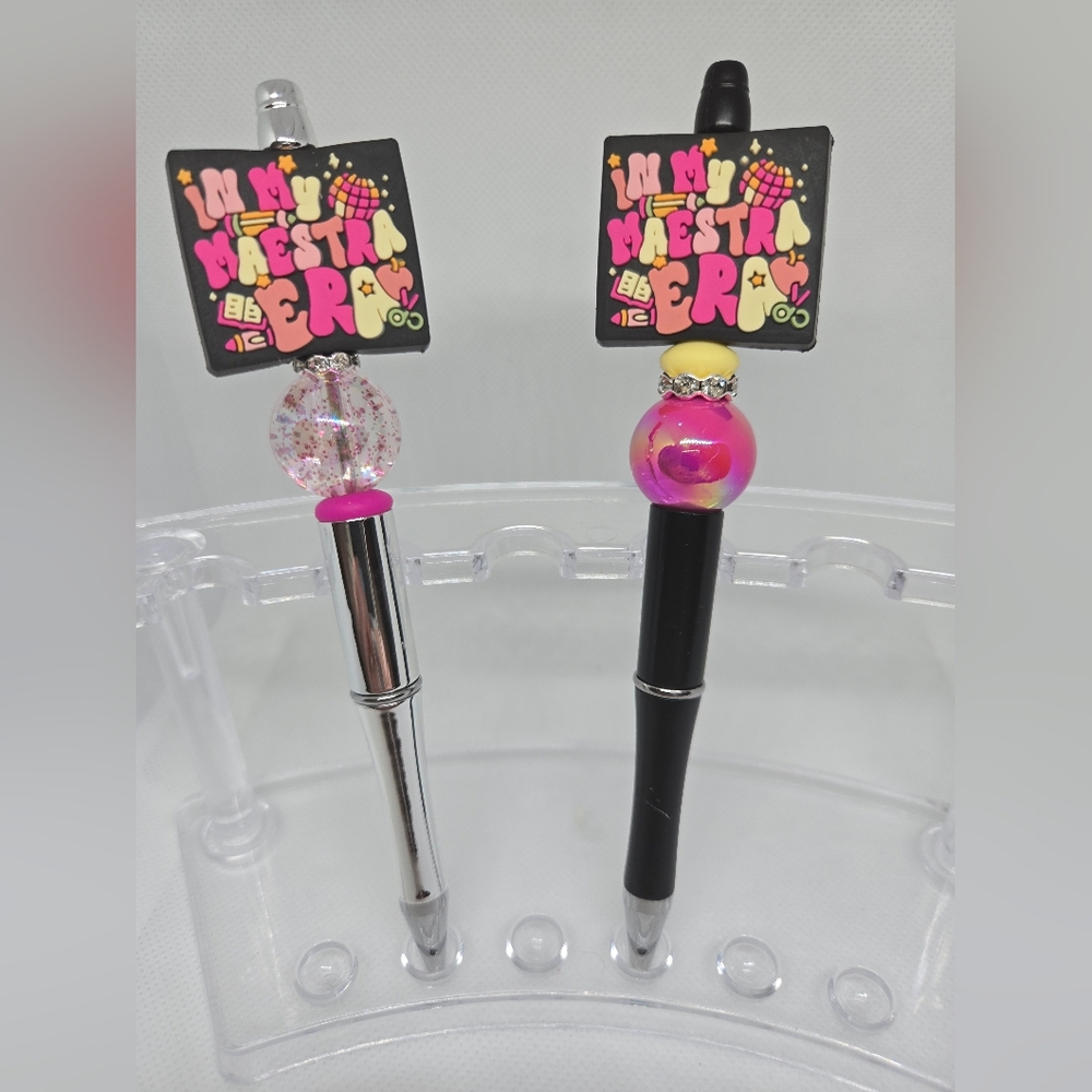 In My Maestra Era Bling and Beaded Pen Black Ink Perfect for Spanish Teachers